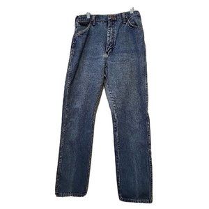 Vintage Mens Wranglers Straight Leg Blue Medium Wash 30X32 Made In USA